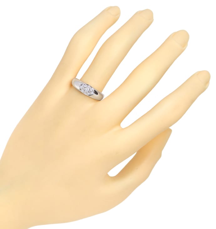 Foto 4 - Diamantring Bandring mit Brillanten als Raute Weißgold, Q1344