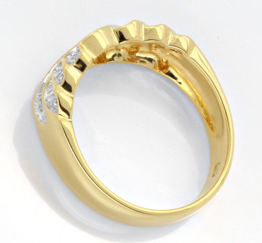Foto 3 - Brillant Band Ring 18Karat Gelbgold Bicolor, S6022