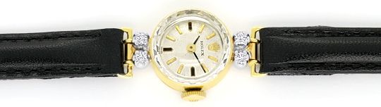 Foto 1 - Rolex Damen-Armband-Uhr 0,16ct Brillanten 14K Gelb Gold, U2126